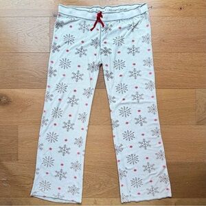 PJ Salvage Snowflake Patterned Lounge Pajama Pants Women’s XL - EUC